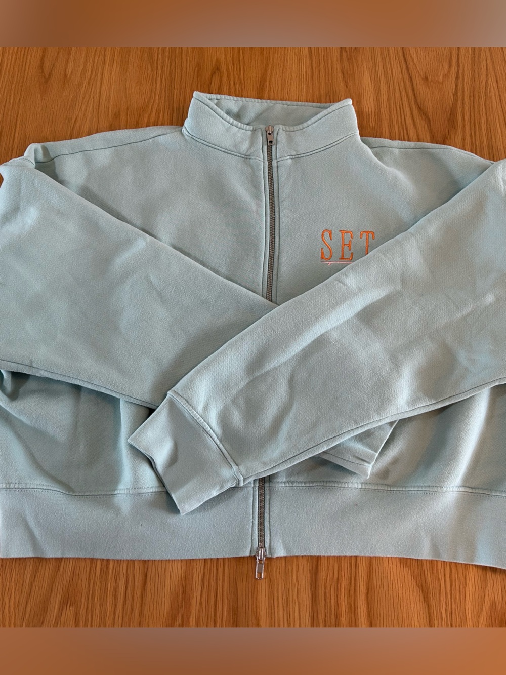 SET Active Midweight Sweats Staple Resort Funnel Zip Color Tropics Size XL NWOT - Picture 3 of 14